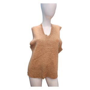 The Moors Shetland Wool Vintage Sweater Tan Vest Size XL